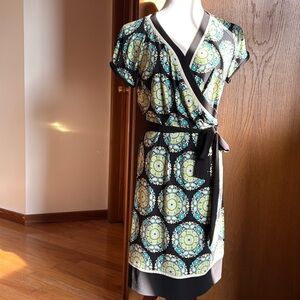 Women’s Vintage short sleeve wrap dress Size 14P